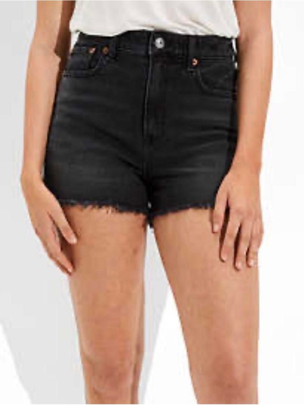 High rise boyfriend shorts in black American eagle